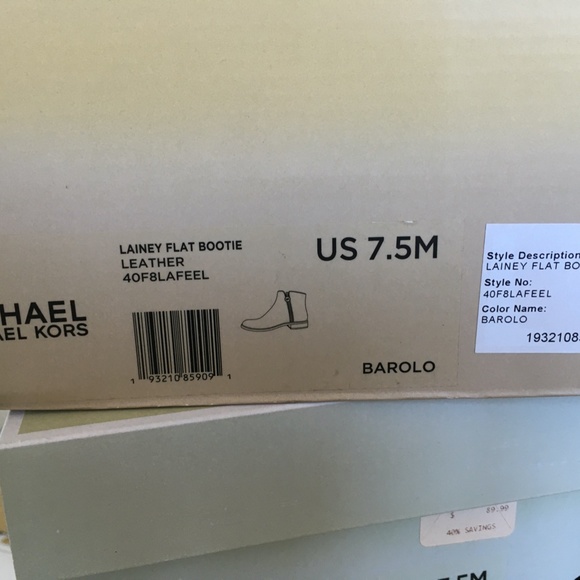 MICHAEL Michael Kors Lainey Flat Booties Dark Brown 7.5 - Picture 6 of 9